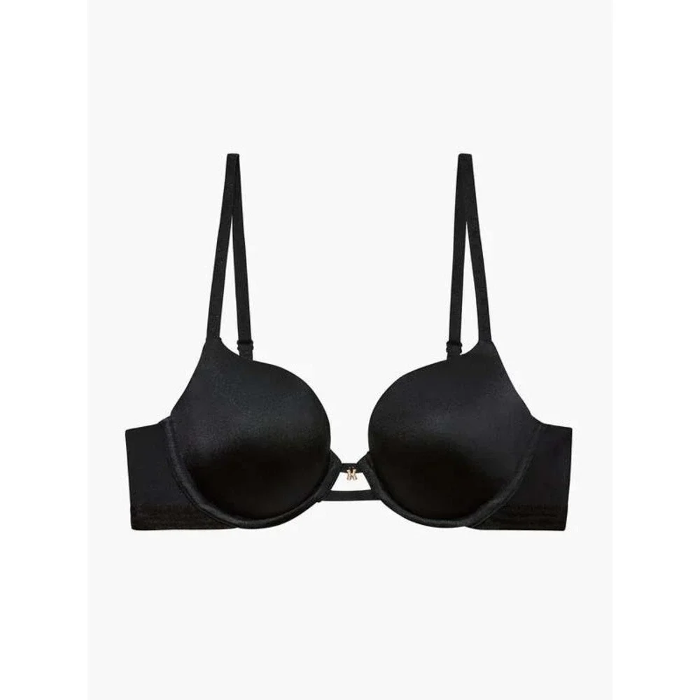 $50 Savage x Fenty Core microfiber t-shirt bra 36c black rose gold hardware peek